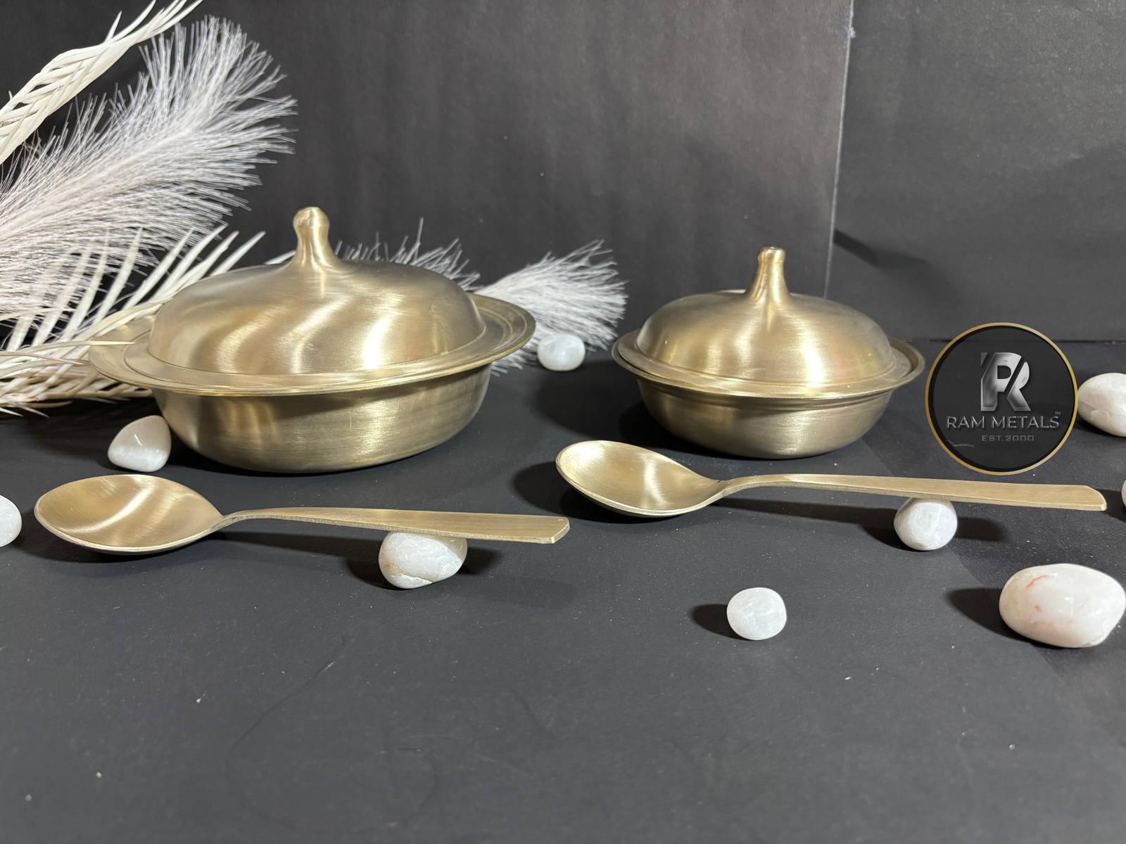 Premium Bronze Donga Dhakkan with Lid - Handcrafted Kansa Serving Bowl Manufacturer in India